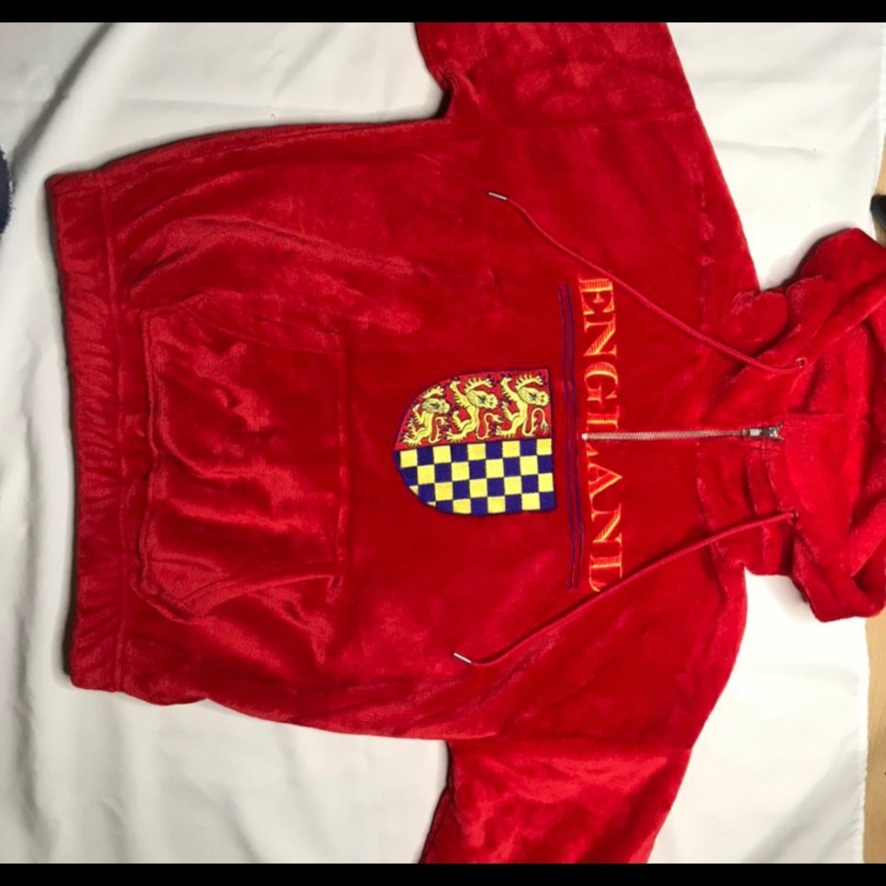 Red England Fuzzy Jacket - Picture 3 of 3